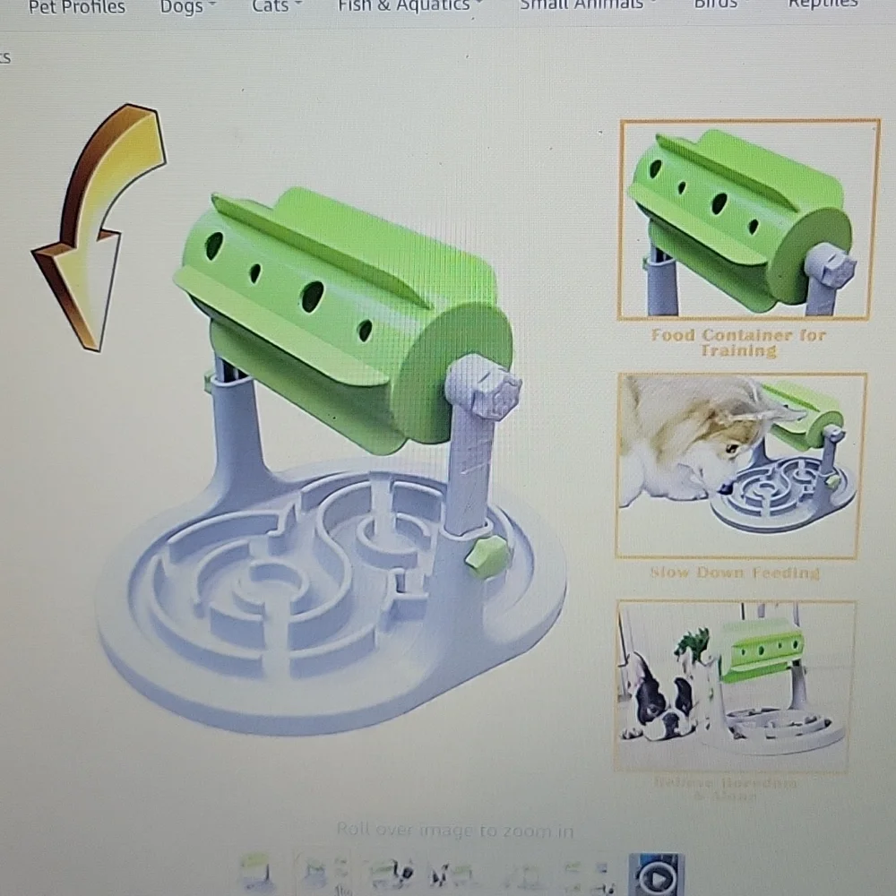 Companet interactive dog cat Slow Feeder Food Puzzle Small Medium Green …NEW